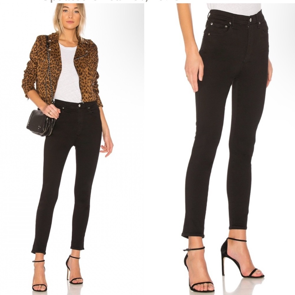 AGOLDE Roxanneโ Skinny in Luxe Black.